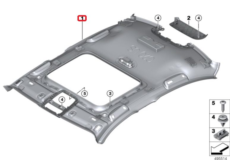 BMW Tavan Döşemesi 51448079197