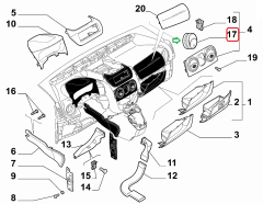 PEUGEOT CITROEN FIAT Fiorino Nemo Bipper Kalorifer Izgarası / Difüzör 735460869 59360578