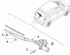 OPAR 52053067 FIAT 500L Silecek Motoru