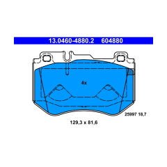 Mercedes W205 / A205 / C205 / S205 Ön Fren Balata | ATE 13046048802 / 13.0460-4880.2