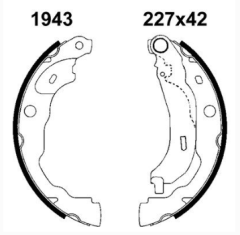 Clio V 5 Arka Balata Pabuç Büyük Tip 440603457R