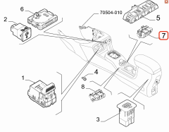 Jeep Compass Orta Consol Sağ Kapak MOPAR 735756047