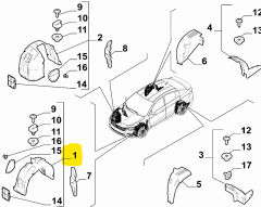 FIAT Egea Sol Ön Çamurluk Davlumbazı 52109680
