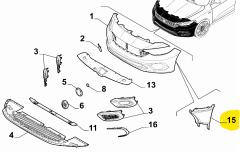 FIAT Egea Sağ Ön Tampon Davlumbazı OPAR 52115338