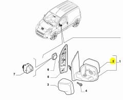 OPAR 71765389 Fiorino Sağ Dış Dikiz Ayna Camı 71765347