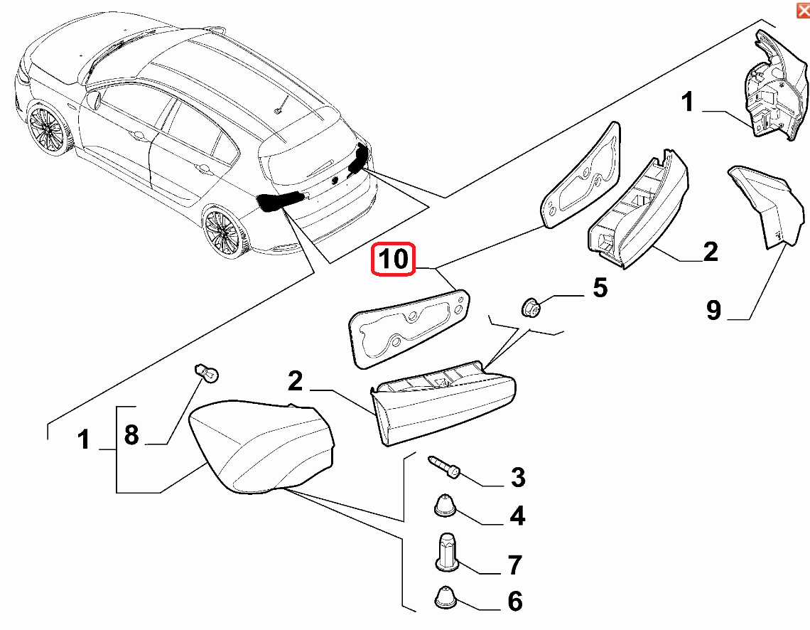 FIAT Egea Sol Arka Stop Lamba Contası 52137951