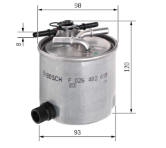 RENAULT Yakıt Filtresi BOSCH F026402019 : 09864B2011