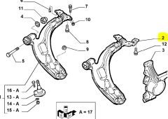 FIAT Palio Siena Doblo Ön Sağ Salıncak 51866700