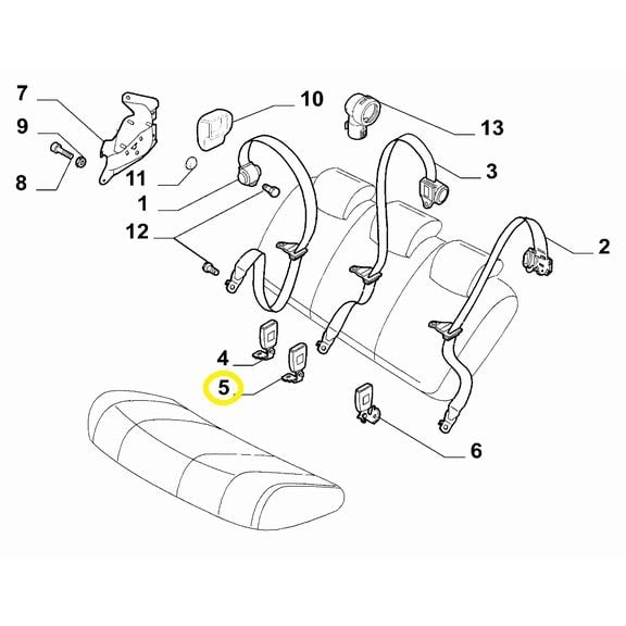 Fiat Fiorino Emniyet Kemer Karşılığı Orta Sağ 98846414