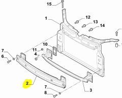 FIAT 500 Ön Tampon Traversi 52171918