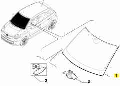Fiat 500L Ön Cam 2012-2017 RICAMBI 51890325 / 52122925