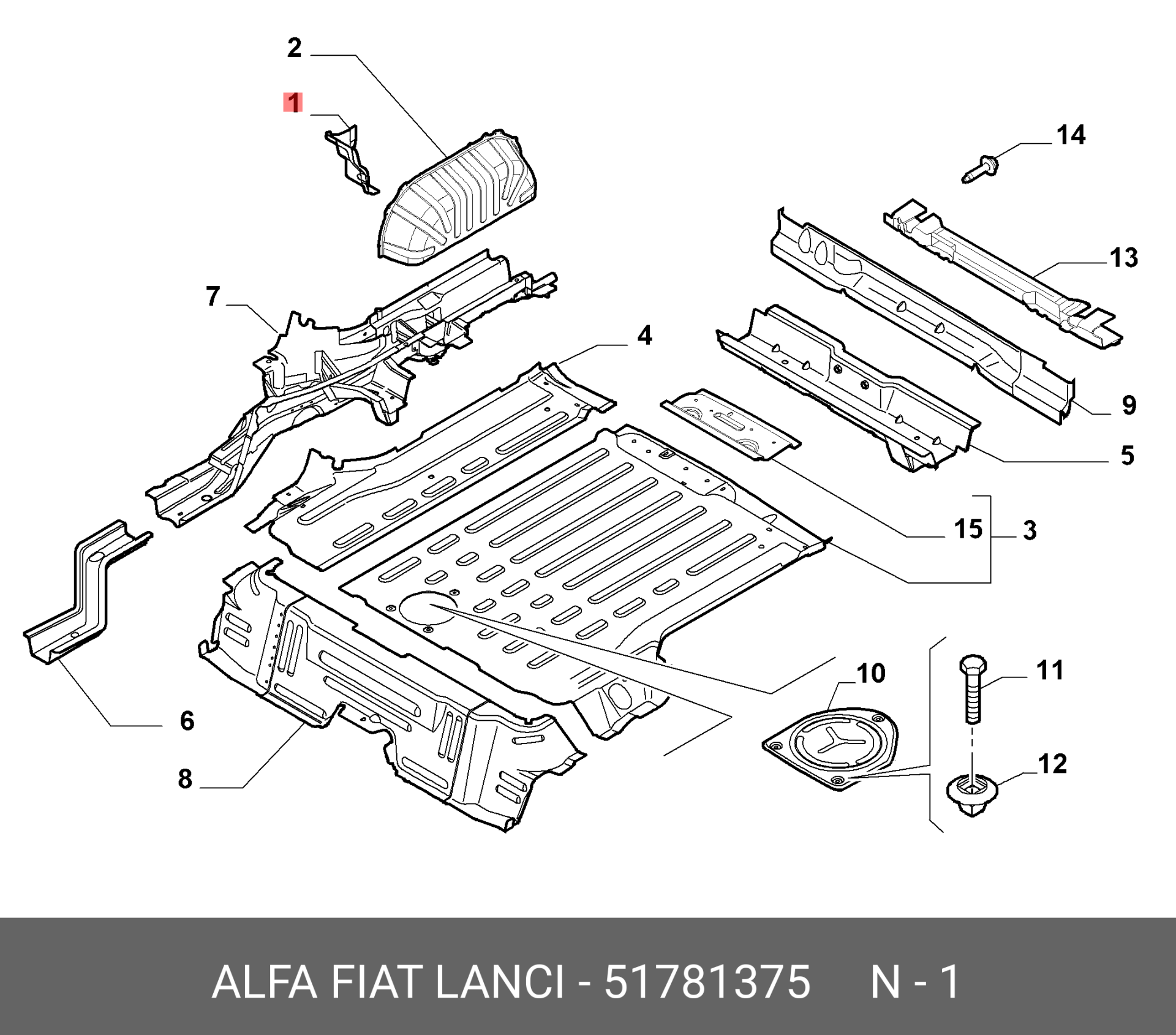 Fiat Fiorino Sağ Braket 51781375