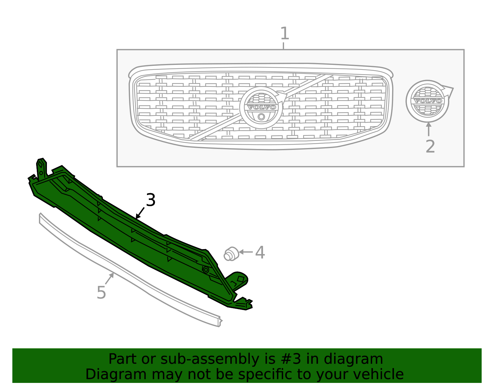 VOLVO 32296702 V60 Izgara (Ön Alt)  31455780