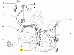 FIAT Emniyet Kemer Tokası 735511975
