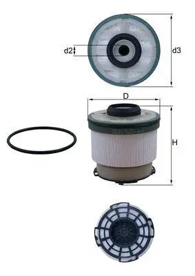 MAHLE  KX385D YAKIT FİLTRESİ RANGER 	 AB39 9176 AC