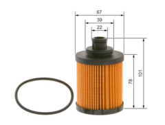 BOSCH F026407067 FIAT 1.3 MJT Yağ Filtresi