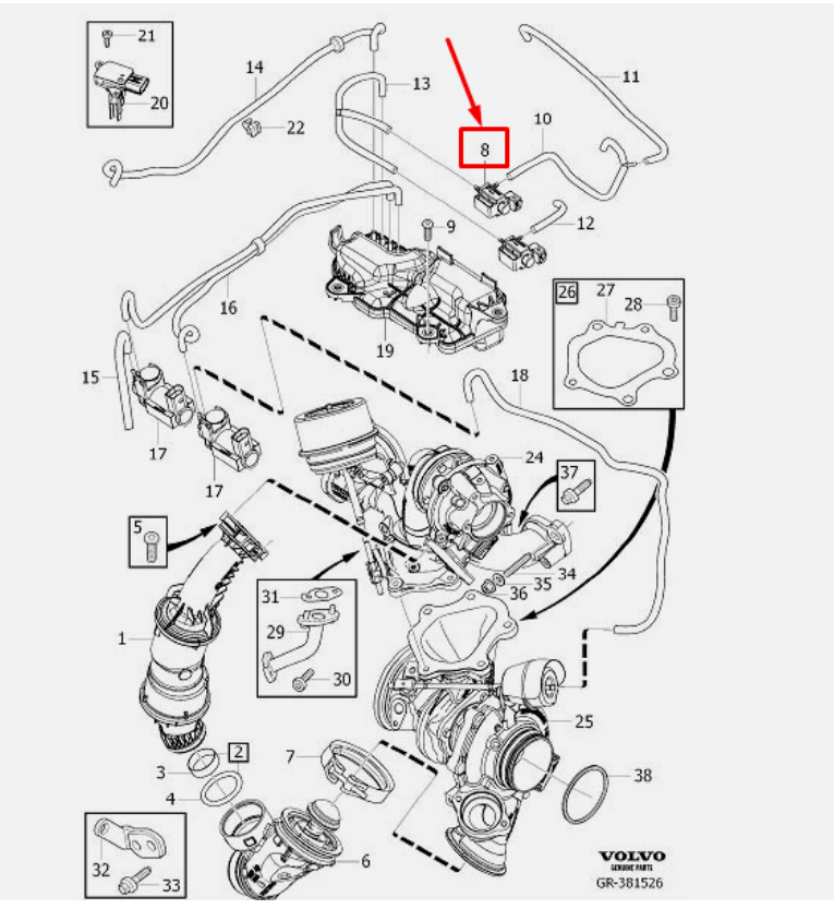 VOLVO Turbo Kontrol Valfi 31339879