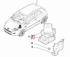 Fiat Punto ABS Modülü Beyni OPAR 71771142