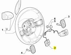 Fiat 500L Direksiyon Kontrol Düğmesi 735589718