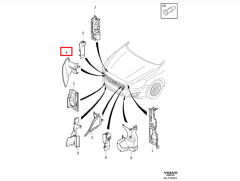 VOLVO S60 V60 Radyatör Izgarası (Difüzörü) Ön Sağ Üst 31323559