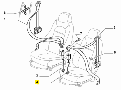 Fiat Punto Sol Ön Emniyet Kemer Tokası OPAR 185629980