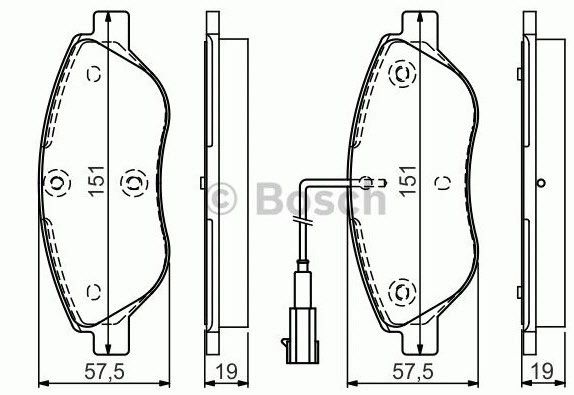 BOSCH 0986424595 Ön Fren Balatası 77365808