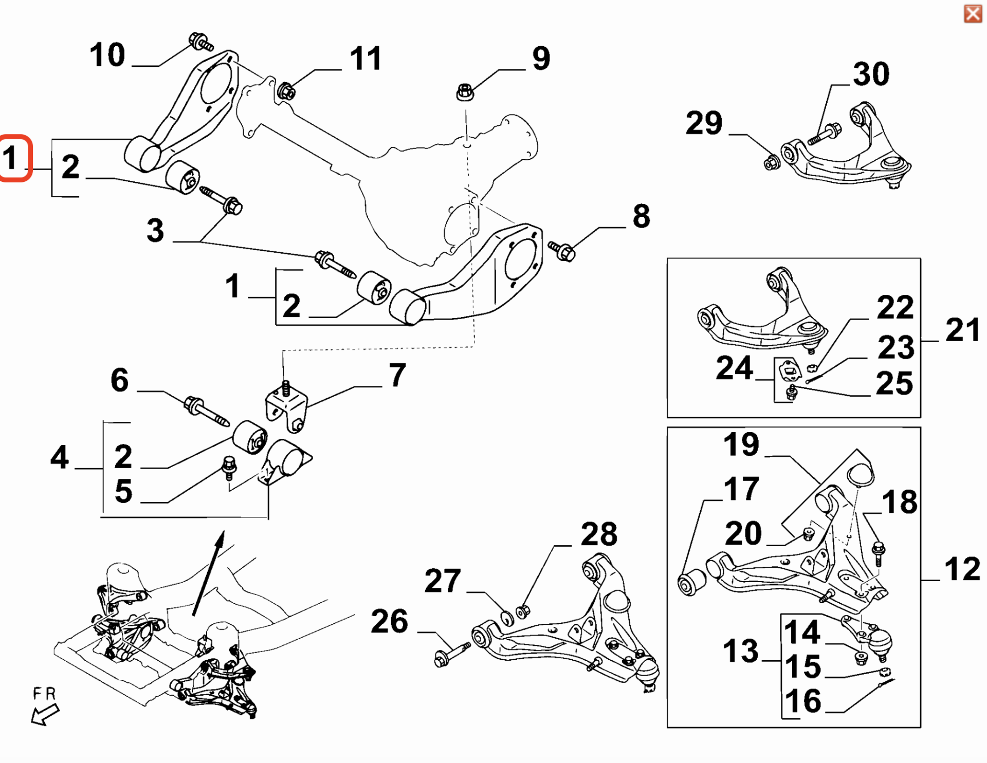 Fullback Arka Sol Salıncak Braketi MOPAR 6000607690