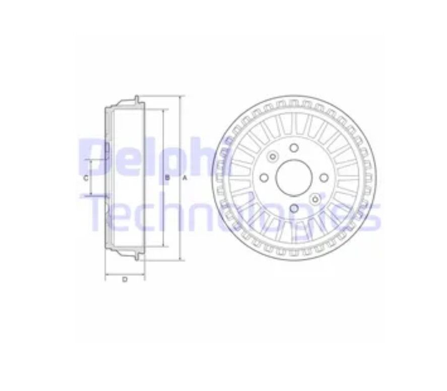 DELPHI BF620 CLIO 4 Arka Fren Kampanası 432062488R , 432065501R