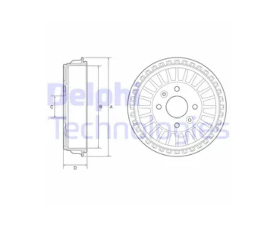 DELPHI BF620 CLIO 4 Arka Fren Kampanası 432062488R / 432065501R