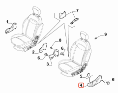 Fiat Egea Ön Sol Koltuk Yan Kaplama OPAR 6000625128