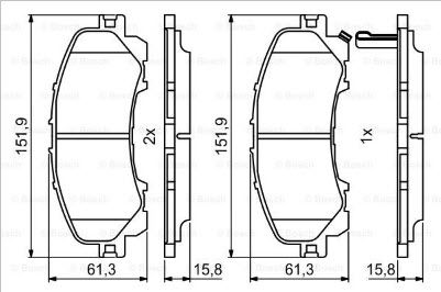 BOSCH 0986494821 Nissan X-Trail Ön Fren Balatası D1060-4CC0A / 410608710R