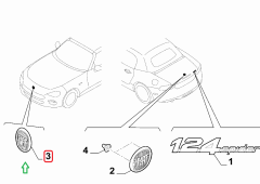OPAR 51944206 FIAT Bravo 500, 500X  Ön Panjur Arması / Logo