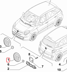 FIAT 500L Arka Amblem / Logo 51940040
