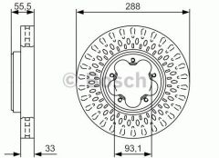 BOSCH 986479A49 FORD Custom  V363/V362 Ön Fren Disk BK21 1125 B1D