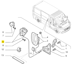 Ducato Sağ Sürgülü Kapı Kilidi  1393801080