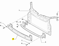 FIAT 500 Ön Tampon Demiri / Travers 51786704