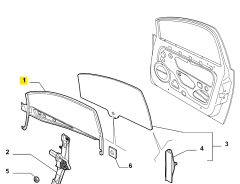 Fiat Grande Punto Sol Ön Kapı Cam Çerçevesi | OPAR 51726138