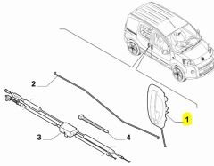 FIAT Fiorino Sürgülü Kapı Açma Kolu Sol 735507863