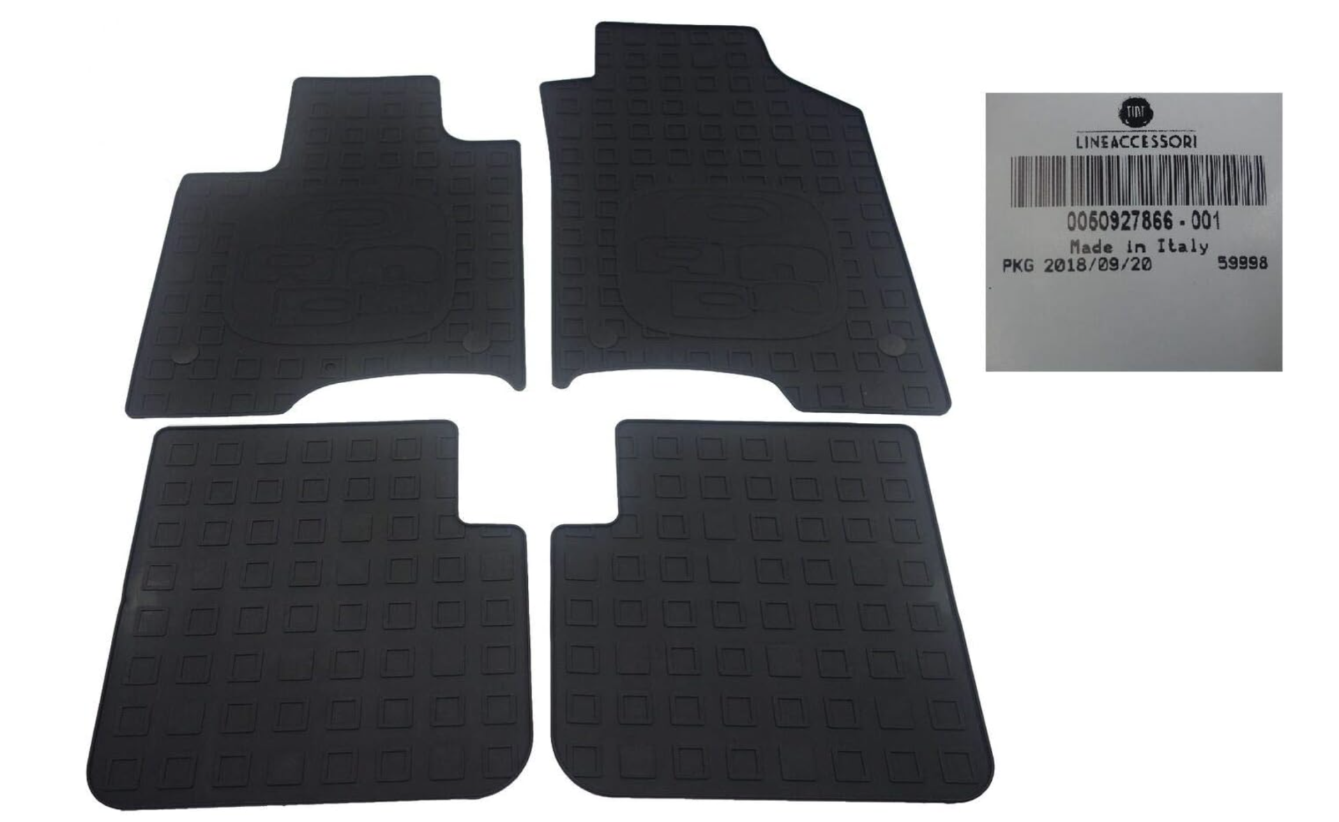 Fiat Panda Logolu Kauçuk Paspas Takımı 50927866