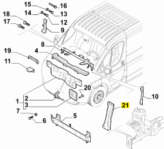 FIAT  Ducato Radyatör Travers Sacı OPAR 1346381080