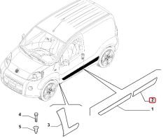 Fiat Fiorino Arka Sağ Kapı Süs Çıta OPAR 735544582
