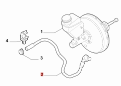 Fiat Punto Alfa Mito Servofren Hortumu 51839979