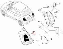 FIAT 500C Sol Arka Stop Lambası 52007427