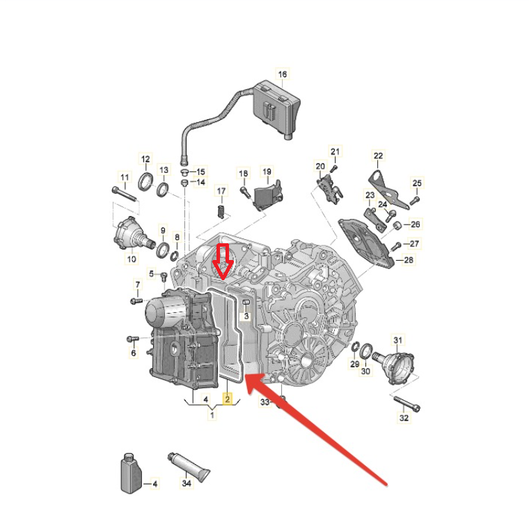 VW AUDI SEAT SKODA DQ200 Kapak Contası 0AM927377
