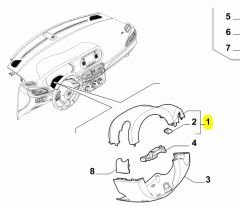 OPAR 735631200 Fiat Egea Direksiyon Üst Muhafaza