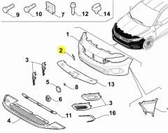 Fiat Egea Ön Tampon Çeki Demir Kapağı 735637884 / 735604325
