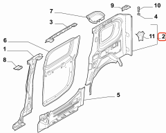 Fiat Doblo Komple Sağ Yan İskelet 51976532