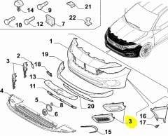 FIAT Egea Sağ Sis Far Kapağı 735660956