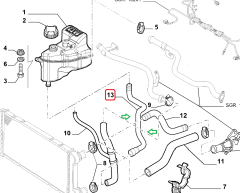 FIAT 1,3 JTD Punto Radyatör Hortumu OPAR 51764277