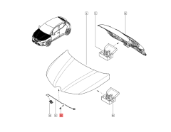 Renault Clio 5 Ön Kaput Çubuk Dayama Klipsi 7703179156